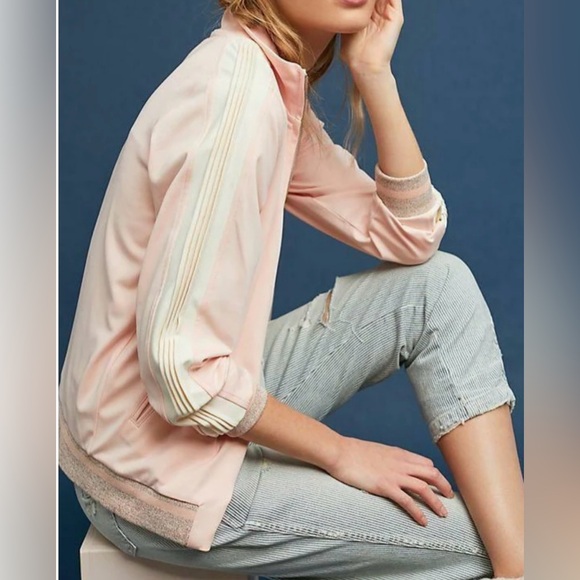 Maeve By Anthropologie Bomber/Track Jacket - NWT - Picture 3 of 17
